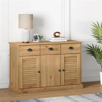 Afbeelding van Dressoir met lades VIGO 113x40x75 cm massief grenenhout