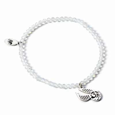 Afbeelding van The Carat Shop Harry Potter Halfedelstenen Armband met Zilveren Golden Snitch Bedel