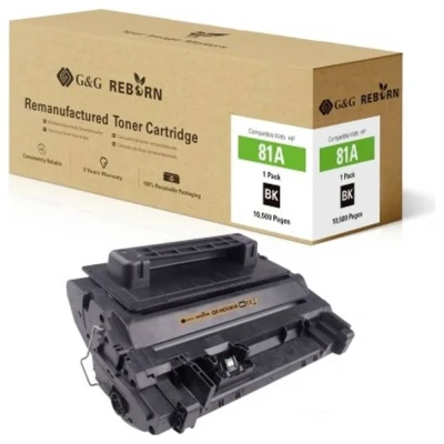 Afbeelding van G&amp;G Toner vervangt HP 81A Compatibel Zwart 10500 bladzijden Reborn remanufactured 21240