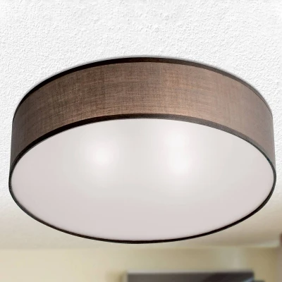 Afbeelding van Textiel plafondlamp Seda, bruin