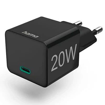 Afbeelding van Hama USB C Snellader Qualcomm Quick Charge Mini Oplader 20W, Wandlader Geschikt voor Smartphone en Tablet Zwart