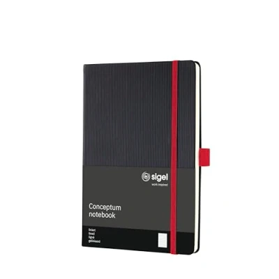 Afbeelding van Sigel Si Co663 Notitieboek Conceptum Red Edition Hardcover A5 Zwart Lijn