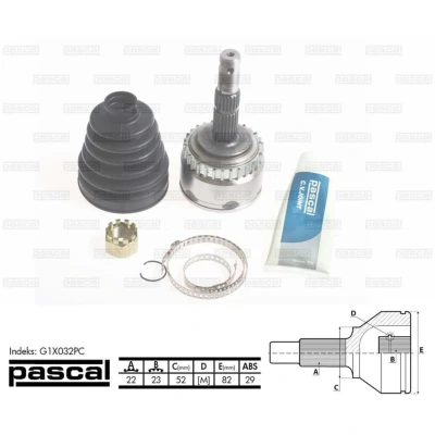 Afbeelding van PASCAL G1X032PC Homokineet Wielzijde OPEL: Corsa C Hatchback
