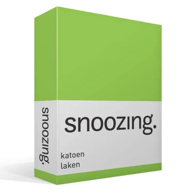 Afbeelding van Snoozing Laken Katoen Tweepersoons 200x260 cm Lime