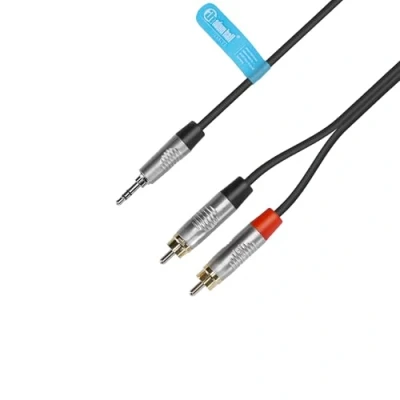 Afbeelding van Adam Hall Audiokabel (4 sterren, 3,5 mm jack op 2 x cinch stekker, 0,9 m)