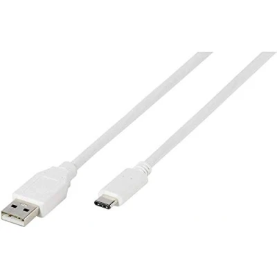 Afbeelding van Vivanco USB kabel 2.0 A stekker, C stekker 1.20 m Wit 38756
