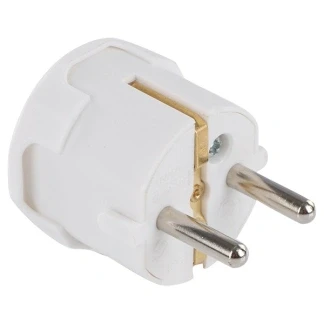 Afbeelding van Schuko stekker Q link (Randaarde, Haaks, 16 A, Wit)