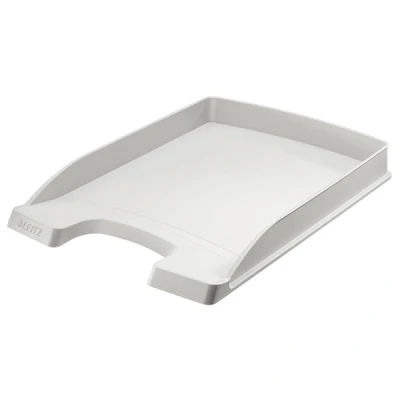 Image de leitz corbeille à courrier plus jumbo, a4 polystyrène argent noir