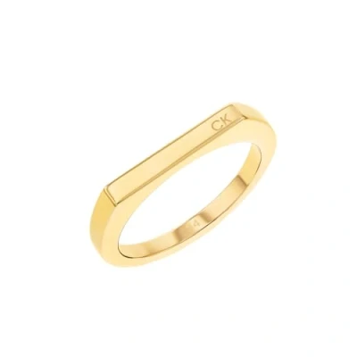 Afbeelding van Calvin Klein Dames roestvrijstalen ring roestvrij staal 56 Goud 32020418