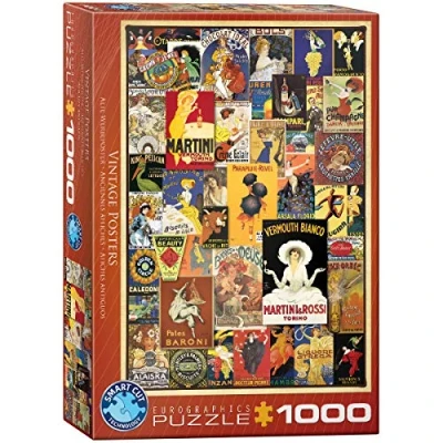 Afbeelding van Eurographics Vintage Posters Puzzel multicoloured voor kinderen, Maat: One Size, Multi coloured
