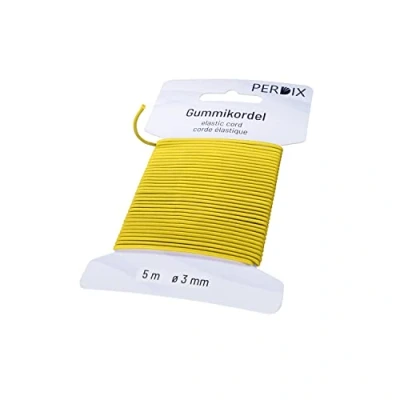 Afbeelding van 5 m rubber slechts 3 mm geel
