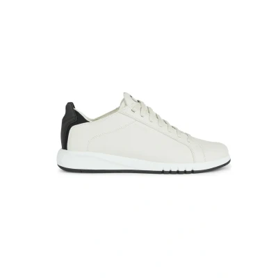 Afbeelding van Geox U Aerantis Sneakers laag, Heren, Maat: 45, White black Leer en textiel
