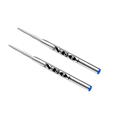 Afbeelding van NEO+ Navullingen voor balpen, Montblanc zwarte inkt, punt 1 mm, compatibel met Biros (2 x blauwe inkt)