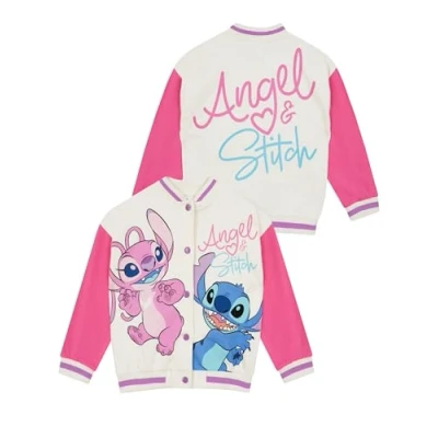 Afbeelding van Disney Stitch en Angel jas Bomberjack voor meisjes meisjeskleding, Roze