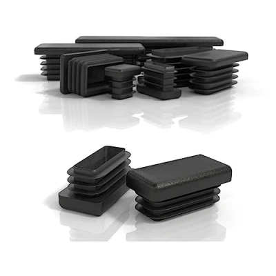 Afbeelding van PD® Lamellenstoppen 30x20 mm voor Vierkante buis Rechthoekige PE eindkappen Stoelpootdop buisstop metalen buizen, stoelen, banken, tafels en planken 4 stuks.