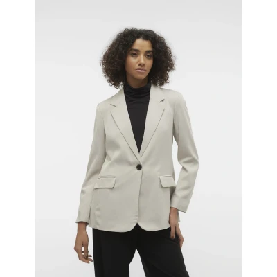 Afbeelding van Vero Moda Vmrita Halflange jas, Dames, Maat: Medium, Silver lining