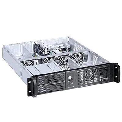 Afbeelding van TECHly INDUSTRIAL 19&quot; Rack CHASSIS uitvoering 2U ATX 350 Watt (ATX / PS/2) zwart USB