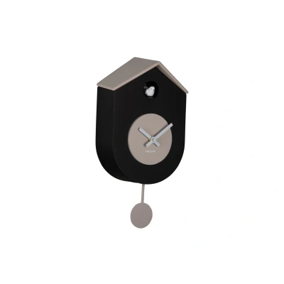 Afbeelding van Karlsson Wandklok Grato Cuckoo Black &amp; warm grey