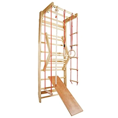 Afbeelding van CCLIFE muur bars gymnastische sportschool klimmen frame houten sportartikelen klimwand met bar fitness kinderen volwassenen ZERRO