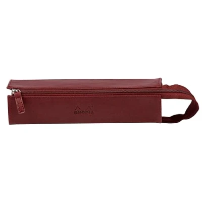 Afbeelding van RHODIA 319027C pennenetui Rhodiarama wijnlie 23 x 5 cm platte opening voor gebruik als vulpen kunstleer opslag pennen, potloden, kleine benodigdheden