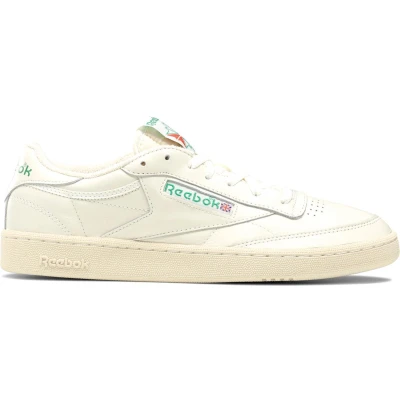 Afbeelding van Reebok Classic CLUB C 85 Vintage Sneakers laag, Maat: 44, Chalk/paperwhite/glen green Leer en textiel