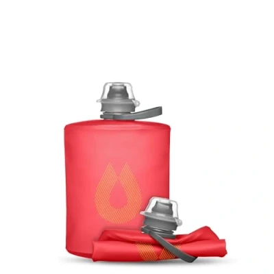 Afbeelding van Hydrapak Stow (500 ml, 17 oz) opvouwbare waterfles Ultralichte en reisfles, zachte fles voor skiën, wandelen, fietsen of klimmen Redwood Red