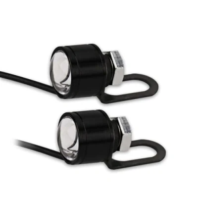 Afbeelding van Richtingaanwijzers voor motorfiets, knipperlichten, mini led, 12 V, achterlicht motormotor, wit, knipperlicht achter, 2 stuks