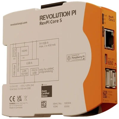 Afbeelding van Revolution Pi by Kunbus RevPi Core S 16 GB PR100360 PLC aansturingsmodule 24 V/DC