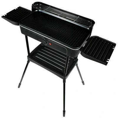 Afbeelding van Benson Elektrische Grill 2 in 1 Tafelgrill en Barbecue 2200 W Verwijderbare Grillplaat