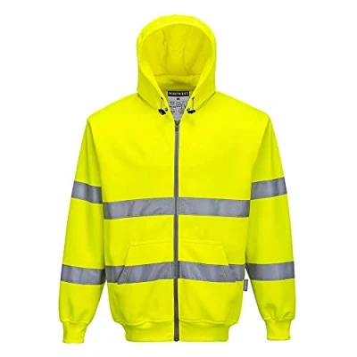 Afbeelding van Hoodie Hi Vis Zip Front ColorYellow Maat 3XL