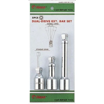 Afbeelding van HANS 4853 18 Verlengingsset, steeksleutels 75, 125, 250 3 12,5 (1/2&quot;) Chroom vanadium staal