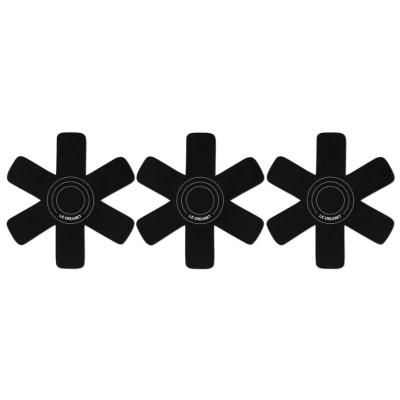 Afbeelding van Le Creuset Pannenbeschermer Zwart 3 stuks