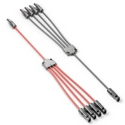 Afbeelding van deleyCON Y 4/1 zonnekabel, adapter 4 mm², stekker PV4 / T IP68 1500 V (M/FF, F/MMMM) voor zonne installatie, zonnepaneel, PV fotovoltaïsche stekker, (60