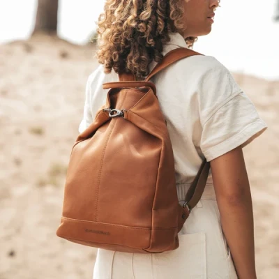 Afbeelding van The Chesterfield Brand Manchester Backpack cognac Damestas