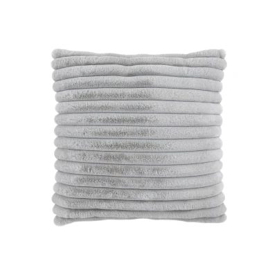 Afbeelding van h Soft Kussen 3D Effect, Hoogpolig, 100% Polyester, Super Touch Zilver Vierkant Polyester 45x45 cm