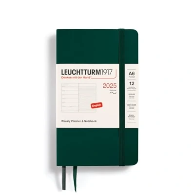 Afbeelding van Leuchtturm1917 Weekly Planner &amp; Notebook A6 Pocket 12 maanden 2025 Softcover Forest Green