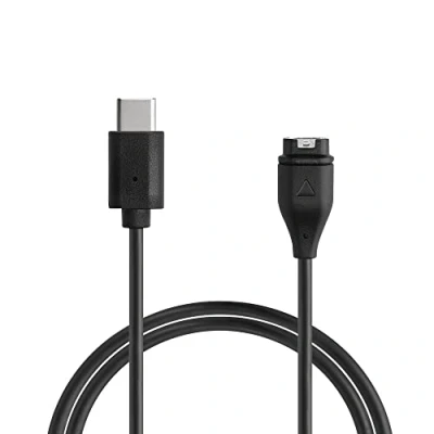 Afbeelding van kwmobile USB oplaadkabel type c geschikt voor Garmin Forerunner 265 / 265S 965 Kabel smartwatch in zwart