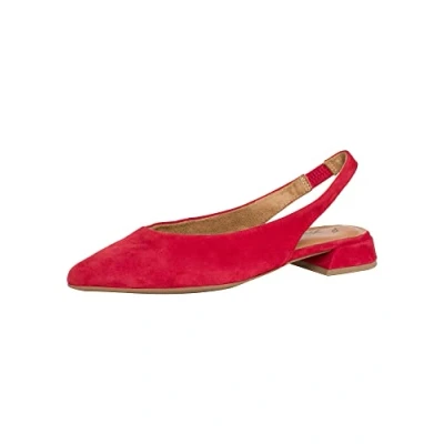 Afbeelding van Tamaris Slingback ballerina ́s, Dames, Maat: 37, Red Veloursleer