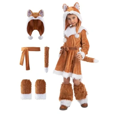 Afbeelding van Spooktacular Creations Sweet Fox kostuum voor Halloween, rollenspel, carnaval, jungle themafeest, klein (5 7 jaar))