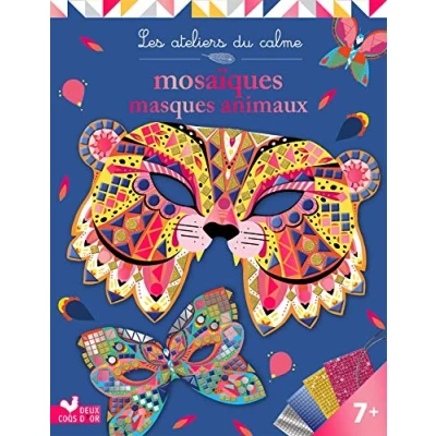 Afbeelding van Mosaïques masques animaux pochette avec accessoires
