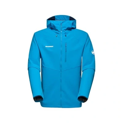 Afbeelding van Ultimate Comfort SO Hooded Softshell Jas Heren Glacier Blue200 L Blauw Outdoor Jack