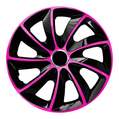 Afbeelding van Set van 4 wieldoppen STIG EXTRA zwart/roze 17 inch