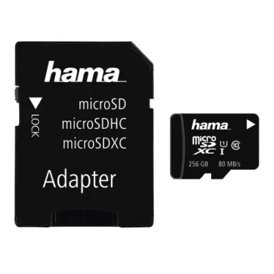 Image de Hama Carte mémoire flash (adaptateur microSDXC vers SD inclus(e)) 256 Go UHS Class 1 / Class10 I