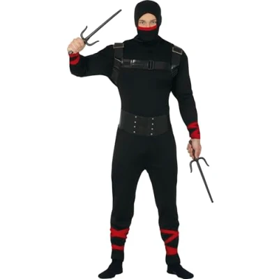 Afbeelding van Fiestas Guirca Kostuum Ninja Heren Polyester Zwart Mt 48/50