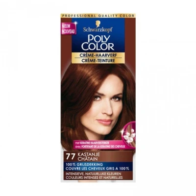 Afbeelding van Schwarzkopf Poly Color Creme Haarverf 77 Kastanje