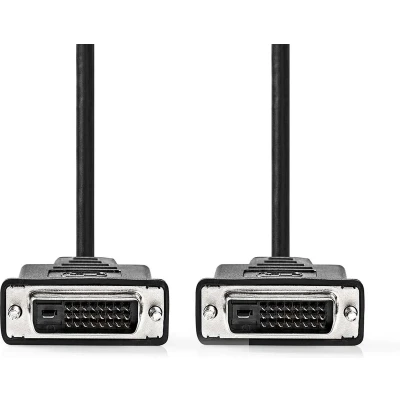 Afbeelding van Nedis Ccgb32000Bk20 Dvi Kabel D 24+1 Pins Male 2,0 M Zwart