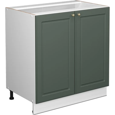 Afbeelding van Vicco Halfhoge kast Fame Line, Groen Goud Landhuis/Wit, 80 x 81.6 cm met legplank, zonder werkblad