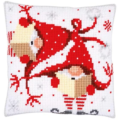Afbeelding van kruissteekkussen Zingende Kerstkabouters 0164611