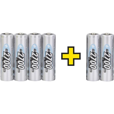 Afbeelding van Ansmann 4+2 HR06 Oplaadbare AA batterij (penlite) NiMH 2700 mAh 1.2 V 6 stuk(s)