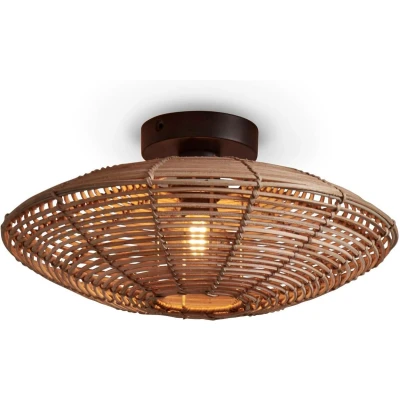 Afbeelding van GOOD&amp;MOJO Plafonniere Tanami Rotan Ø40cm Bruin